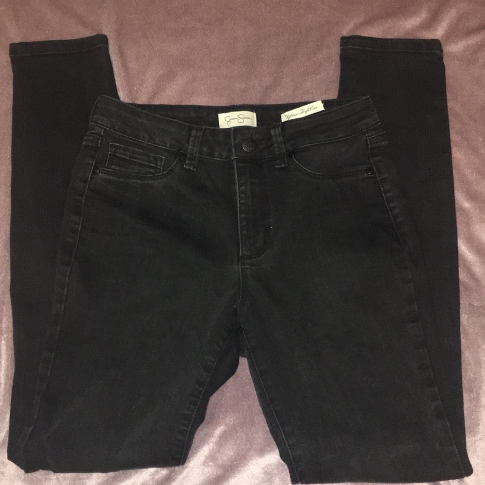 Jessica Simpson Black High Rose Skinny Jeans